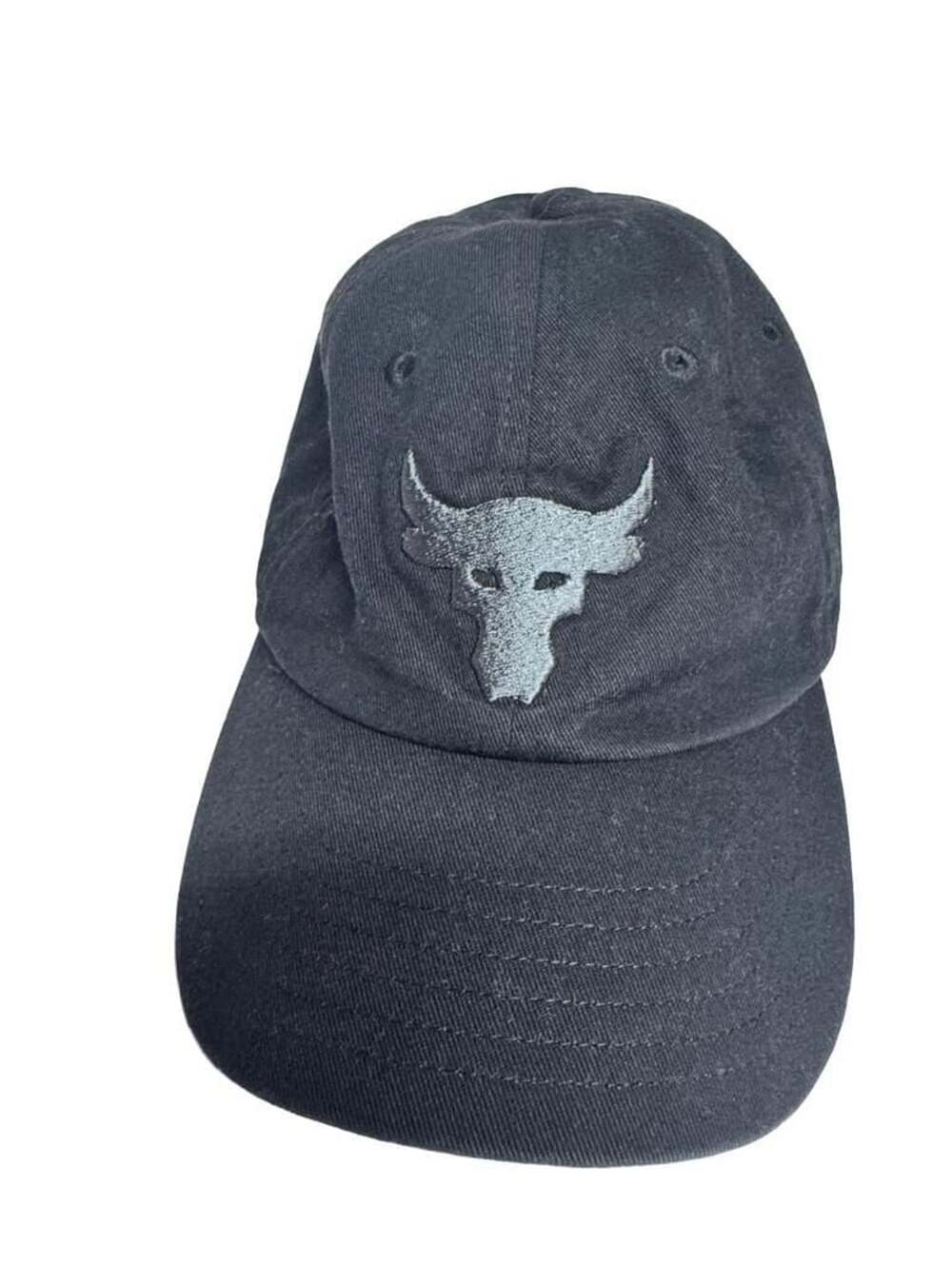 Under Armour Project Rock Brahma Bull Black Baseball Cap Hat